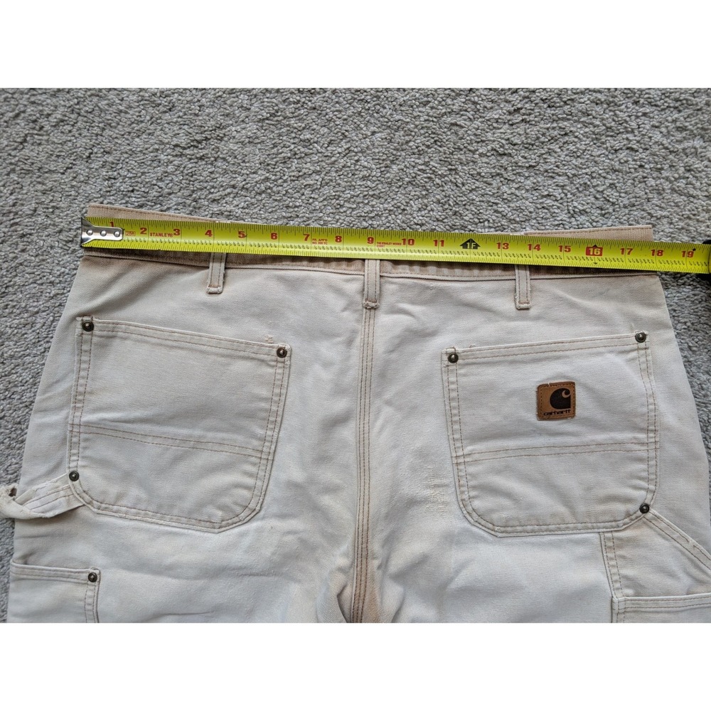 Vintage Carhartt B136 BRN DoubleKnee Pants Mens 36x30 Distressed & Faded MiUSA - Picture 5 of 10